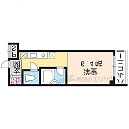 パレス室町 1Kの間取図画像