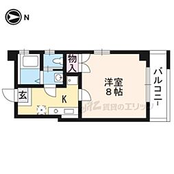 PARKRESIDENCEShimogamo 1Kの間取図画像