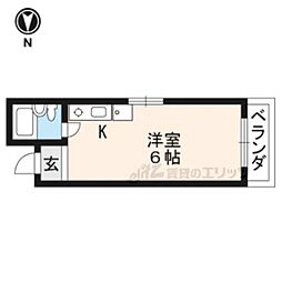 パルハイツ麻田 3階ワンルームの間取り