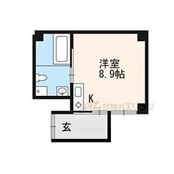 ＪＵＲＡＫＵ-ＲＯ 2階1Kの間取り