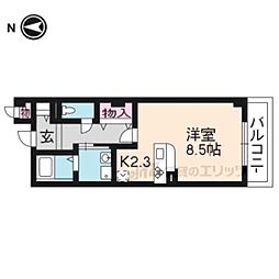 シエル・エトワレ 1階1Kの間取り