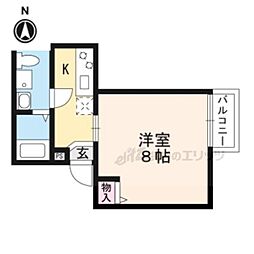 阪急京都本線 大宮駅 徒歩2分の賃貸マンション 1階1Kの間取り