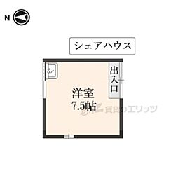光徳庵 1階ワンルームの間取り