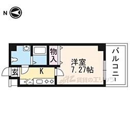 V-style西院 1Kの間取図画像