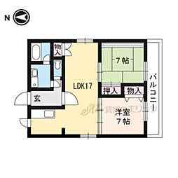 第一正美堂ビル 2LDKの間取図画像