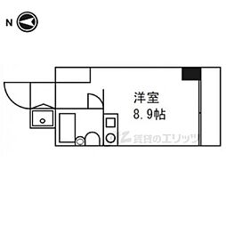 ライオンズマンション御池通 ワンルームの間取図画像