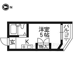 ササキビル ワンルームの間取図画像