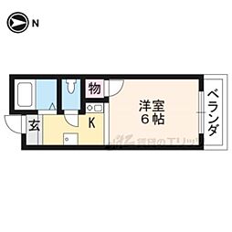 アーバンレイ12 1Kの間取図画像