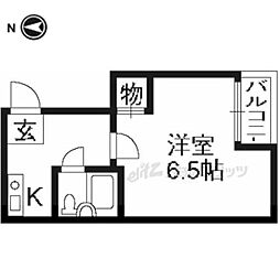 エクラン・ドール 1Kの間取図画像
