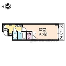 トゥインクル京都 1Kの間取図画像