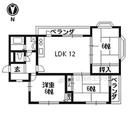 グレーシー北白川 3LDKの間取図画像