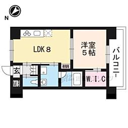 カーサフィオーレ桂 1LDKの間取図画像