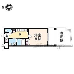 ラガール 1Kの間取図画像