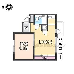 リビェールすぎうら 1LDKの間取図画像