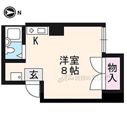マオカハイツ ワンルームの間取図画像