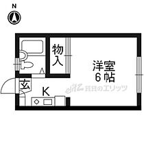 京都府京都市右京区西京極東衣手町（賃貸アパート1K・1階・17.39㎡） その2