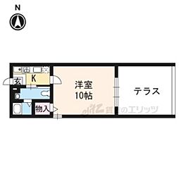 Ｄｏｍａｎｉ（ドマ−ニ） 1階1Kの間取り