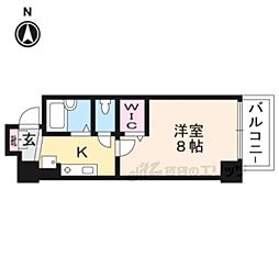 SAWARABIハイッテン 1階1Kの間取り