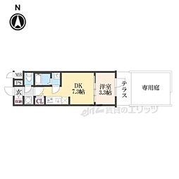 プレサンス十条凛華 1DKの間取図画像