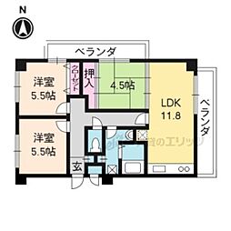メゾン桂川 5階3LDKの間取り