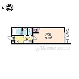 アクアKM 1Kの間取図画像