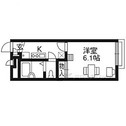 レオパレス佐井通 1Kの間取図画像