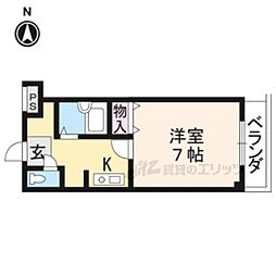 春日ビル 1Kの間取図画像