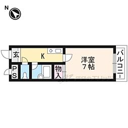 Riseup 1Kの間取図画像
