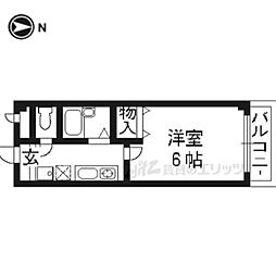 ジョイフル北村 1Kの間取図画像