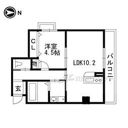 シャルレ14番館 1LDKの間取図画像