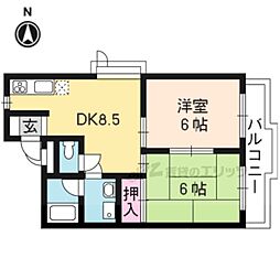 シャトー・ハイガーデン 2DKの間取図画像