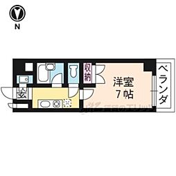 アネックス21 1Kの間取図画像