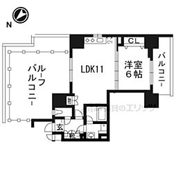 ベラジオ京都洛南2 1LDKの間取図画像