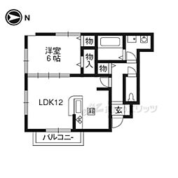 ジョリエクラン 1LDKの間取図画像
