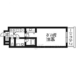 ベラジオ京都洛南グルーブ 1Kの間取図画像