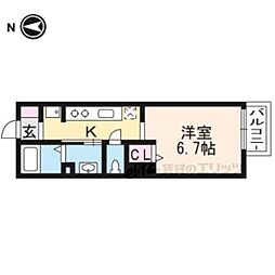 JR東海道・山陽本線 京都駅 徒歩5分の賃貸マンション 6階1Kの間取り