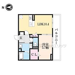 ジラソーレ 3階1LDKの間取り