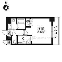 エスリード烏丸五条駅前 4階1Kの間取り