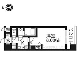 レジディア京都駅前 6階1Kの間取り