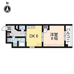 ＡＬＢＡ烏丸御池 5階1DKの間取り