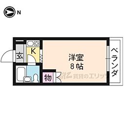 レジデンス・タイコー 1Kの間取図画像