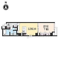 casaRyoko2 1LDKの間取図画像
