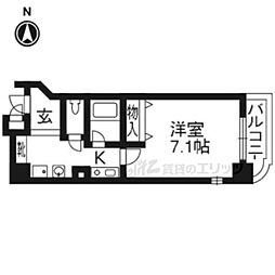 ランドマークシティ京都烏丸五条 1Kの間取図画像