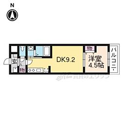 A-mon壬生高樋 1DKの間取図画像