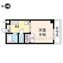 ルピナス321 1Kの間取図画像