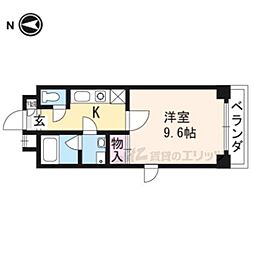 ヴァンイースト 1Kの間取図画像