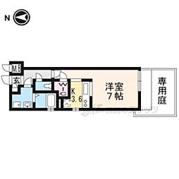 ザガーネットスイートレジデンス山科三条 1Kの間取図画像