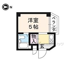 ヴィラ・ミササギ 1Kの間取図画像