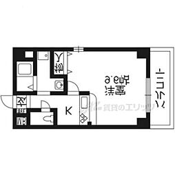 ペペ御所南 1Kの間取図画像