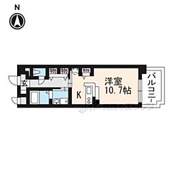 ソレアード小柳 ワンルームの間取図画像